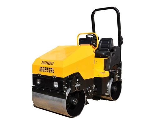 เครื่องบดลูกกลิ้งถนน ISO Tandem เครื่องดับเพลิงเกรด 1.5T ขนาด 1.5 ตันรับประกัน 1.3-1.5 ตัน